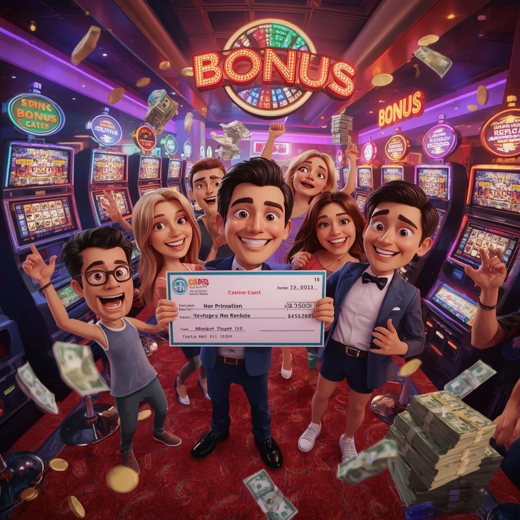 bonus dans les mains d'un homme au MAGICAL SPIN CASINO